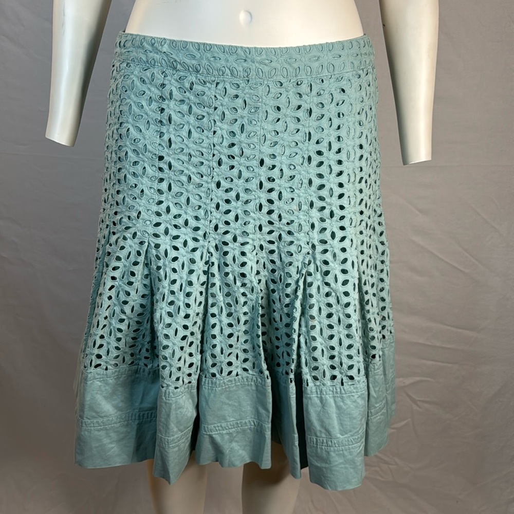 Club Monaco Cotton Eyelet Lace Mini Skirt